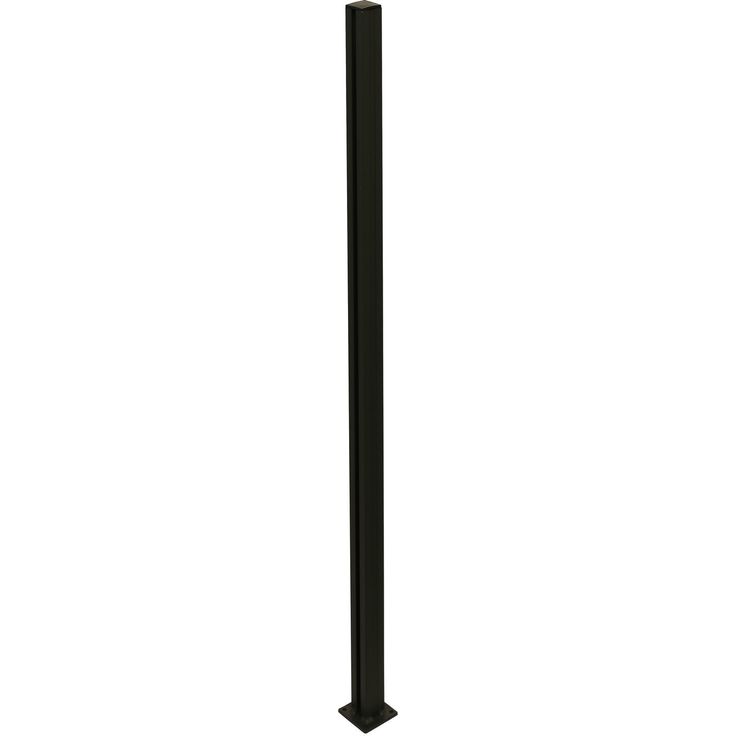 Multi -alumiinitolppa 150 cm lasipaneelille, musta 158 cm HORTUS