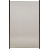 Lasipaneeli alumiinitolpille Hortus, 150 x 95 cm, musta lasi