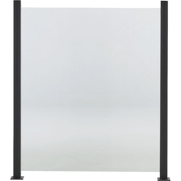 Lasikaidepaneeli Hortus alumiinitolpille, 100x80cm, kirkas lasi