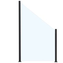 Lasipaneeli alumiinitolpille 150/100 x 100 cm, kirkas lasi HORTUS