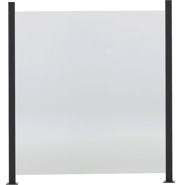 Lasipaneeliaitasetti Hortus, kirkas lasi 100x100cm, 3 moduulia (3 paneelia ja 4 tolppaa 108cm)