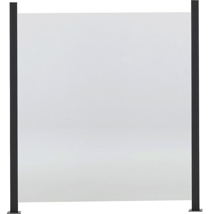 Lasipaneeliaitasetti Hortus, kirkas lasi 100x100cm, 6 moduulia (6 paneelia ja 7 tolppaa 108cm)