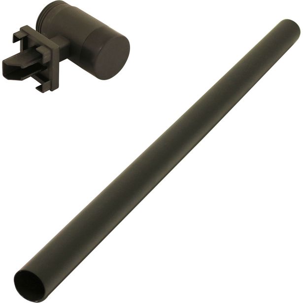 Käsijohde ja pidikkeet lasiaitapaneelille Hortus, Ø50x eri leveyksiä, antrasiitti alumiini