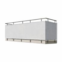 Parvekesuoja Hortus, 0,8x10 m harmaa polyesteri