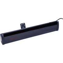 Terassilämmitin Heat1, ECO Pro-line 2000W etulevy lasia, musta