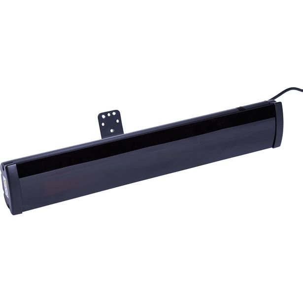 Terassilämmitin Heat1, ECO Pro-line 2000W etulevy lasia, musta