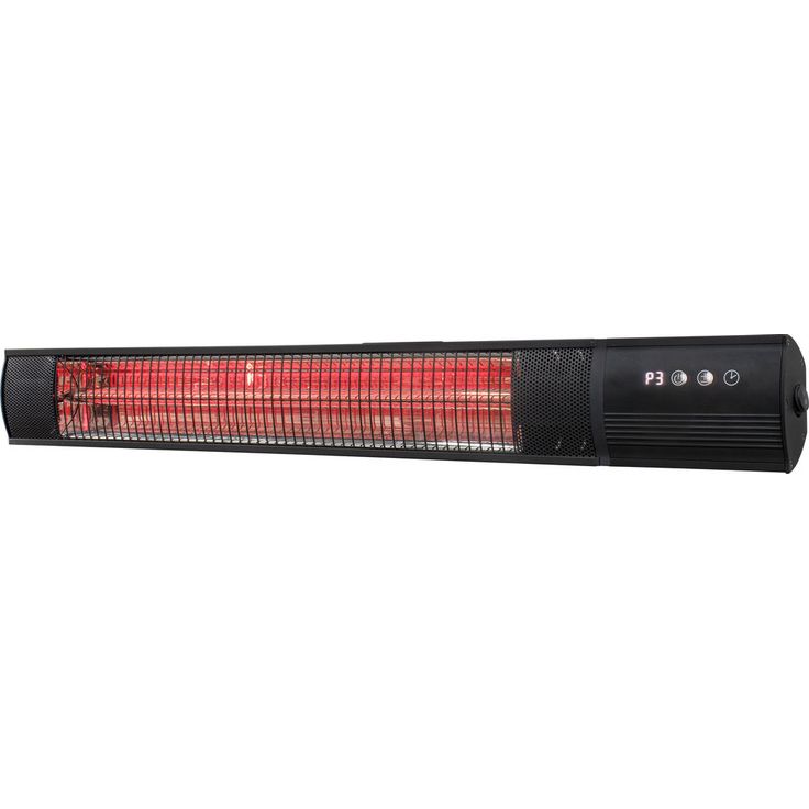 Terassilämmitin seinämalli 2000W kaukosäätimellä ULG plus Heat1, 820x140x150 mm musta alumiini