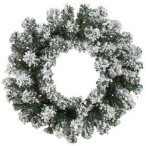 Joulukranssi Nordic Winter, Ø45cm, LED-valoilla ja lumella