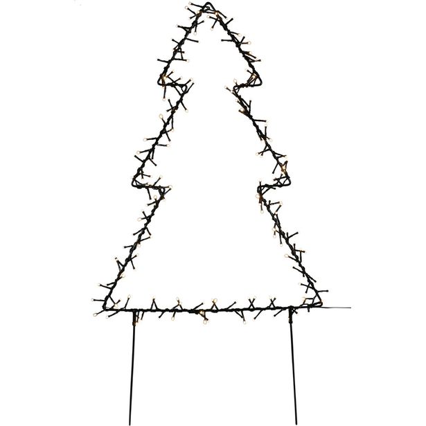 Metallinen joulukuusi Nordic Winter, 75cm, LED-valoilla