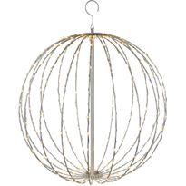 Metallipallo Nordic Winter, valkoinen, LED-valoilla, 320 lediä, ø50cm, 230V