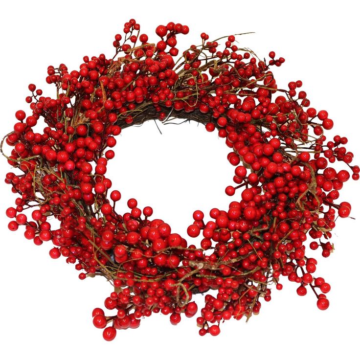 Kranssi Nordic Winter, 60 cm, punaisilla marjoilla
