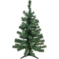 Tekojoulukuusi Nordic Winter Alex, 80cm, PVC, LED-valoilla, muovijalka
