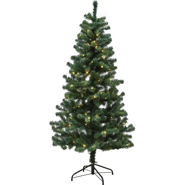 Tekojoulukuusi Nordic Winter Alex, 140cm, PVC, LED-valoilla