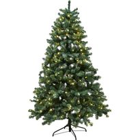 Tekojoulukuusi Nordic Winter Aske, 210cm, PVC, LED-valoilla, Verkkokaupan poistotuote