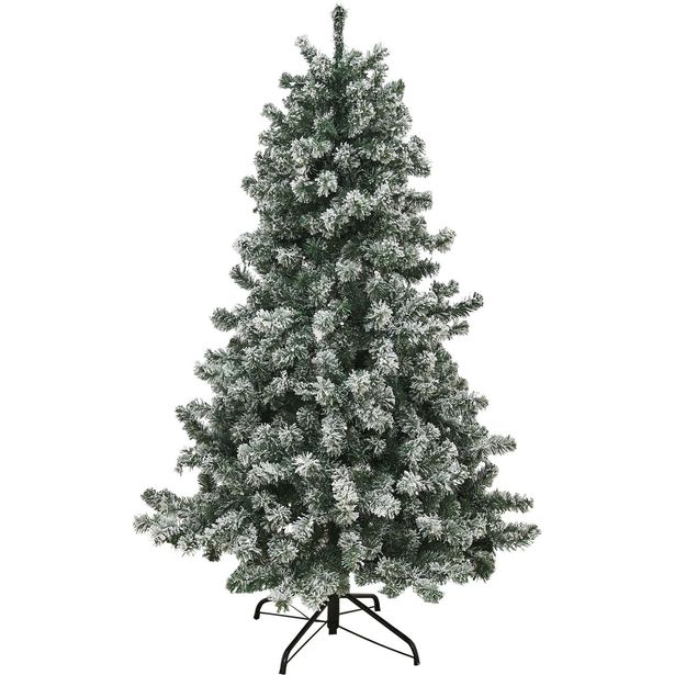 Tekojoulukuusi Nordic Winter Frost, 150cm, PVC, LED-valoilla, lumipeitteellä