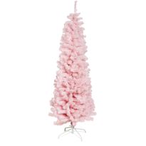 Tekojoulukuusi Nordic Winter Bling, 180cm, kapea, PVC, vaaleanpunainen