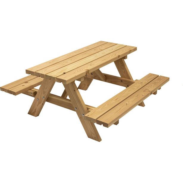 Junior-pöytä/penkkisetti 42 mm, lehtikuusi NORDIC PLAY