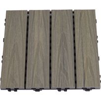 Terassilaatta Hortus, komposiittia 30 x 30 cm 4 kpl, kelopuun värinen