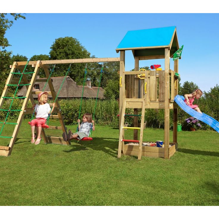 Leikkikeskus Jungle Gym Castle ja Climb Module X'tra, sis. liukumäen