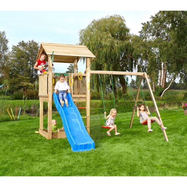 Leikkikeskus Jungle Gym Casa ja Swing Module X'tra, sis. liukumäen