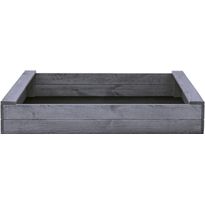 Hiekkalaatikko, pohjamaalattu harmaa NORDIC PLAY, Slim 120 x 120 cm 