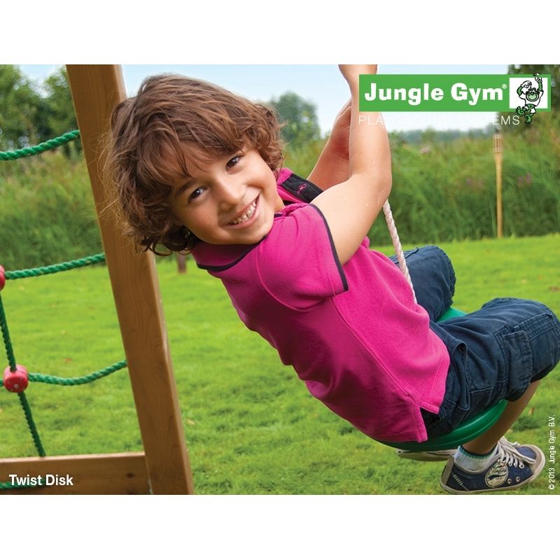Leikkikeskuksen lisäosa Jungle Gym Twist Disc, vihreä