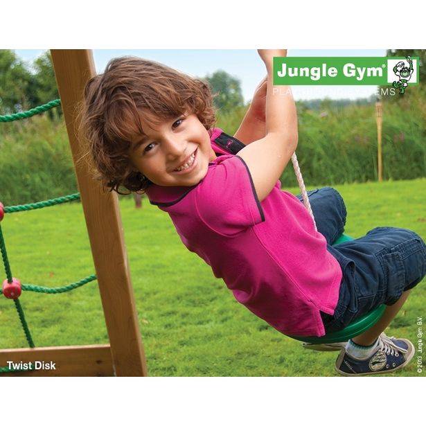 Leikkikeskuksen lisäosa Jungle Gym Twist Disc, vihreä