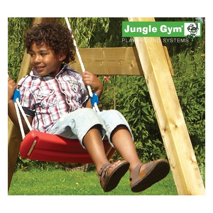 Keinuistuin Jungle Gym Swing, sis. köyden, punainen