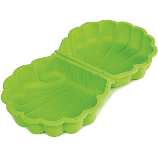 Hiekkalaatikko Paradiso Toys, simpukkamalli, muovi, vihreä