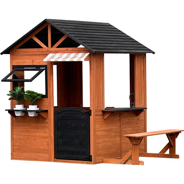 Leikkimökki Nordic Play Active, 170x154x126cm ruskea