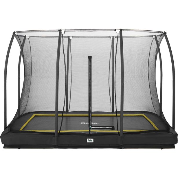 Trampoliini Salta Comfort Edition Inground, 214x305cm, musta, sis. turvaverkko