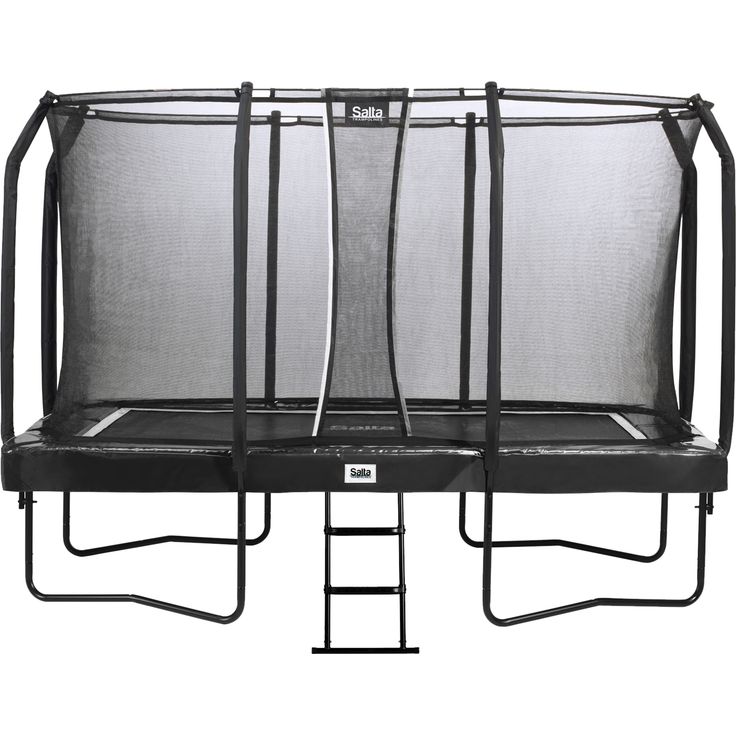 Trampoliini Salta First Class, 214x366cm, musta, sis. turvaverkon portaat