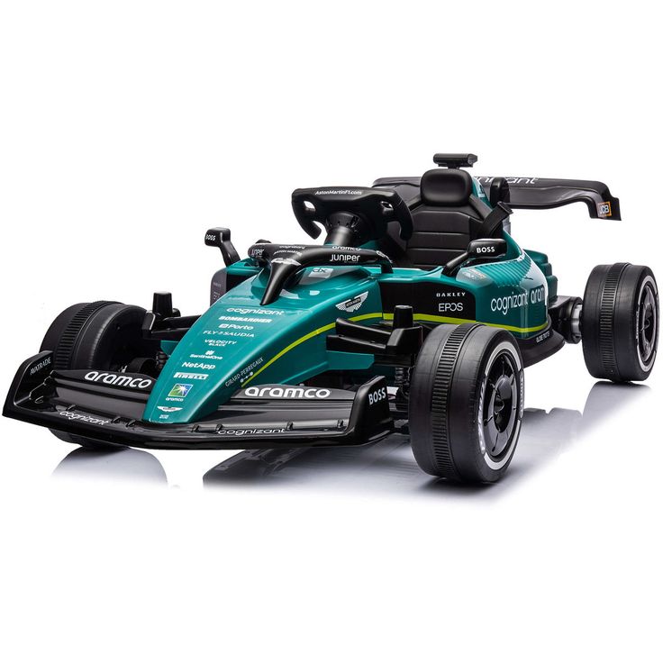 Sähköauto Formula 1 Aston Martin 4 x 12 moottori, EVA-renkaat, NORDIC PLAY