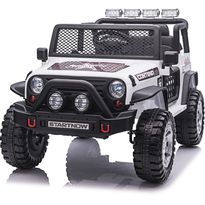 Sähköauto Offroader 8V EVA pyörillä Nordic Play, 765x780 mm valkoinen muovi