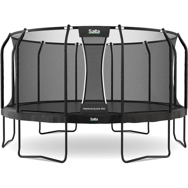 Trampoliini Salta, Premium Pro, musta, pyöreä eri kokoja