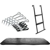 Suojus, tikkaat ja ankkurointisetti 396 x 244 cm trampoliinille SALTA