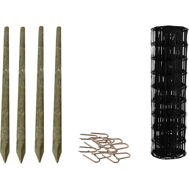 Puutarha-aitapaketti Hortus, 90cm, 5x10-75m, sis. tolpat, musta