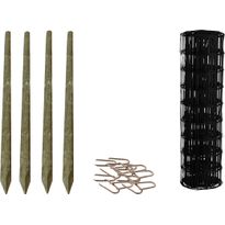 Puutarha-aitapaketti Hortus 80cm 5x10-100m sis, tolpat musta