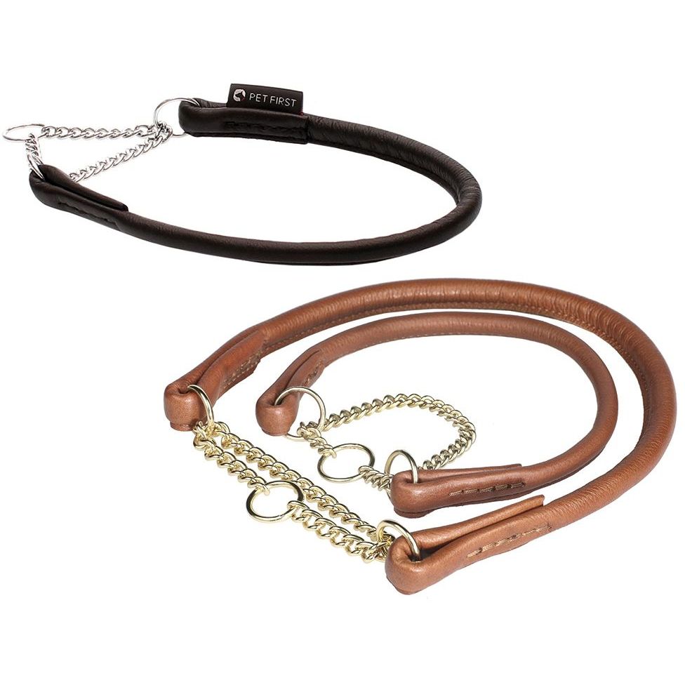 Nahkapanta Pet First Clas, pyöreä, 1/2-kir., 1,5x55-70cm, ruskea