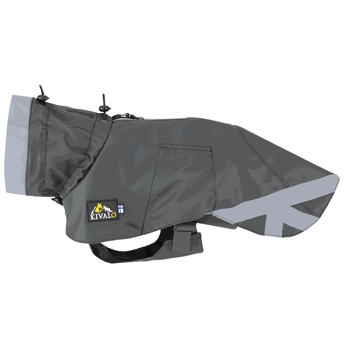 Koiran sadetakki Kivalo Niva Kallio, 50cm, tummanharmaa