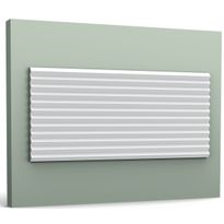 Seinäpaneeli Orac Decor W108, 18x250x2000mm, polyuretaani, valkoinen