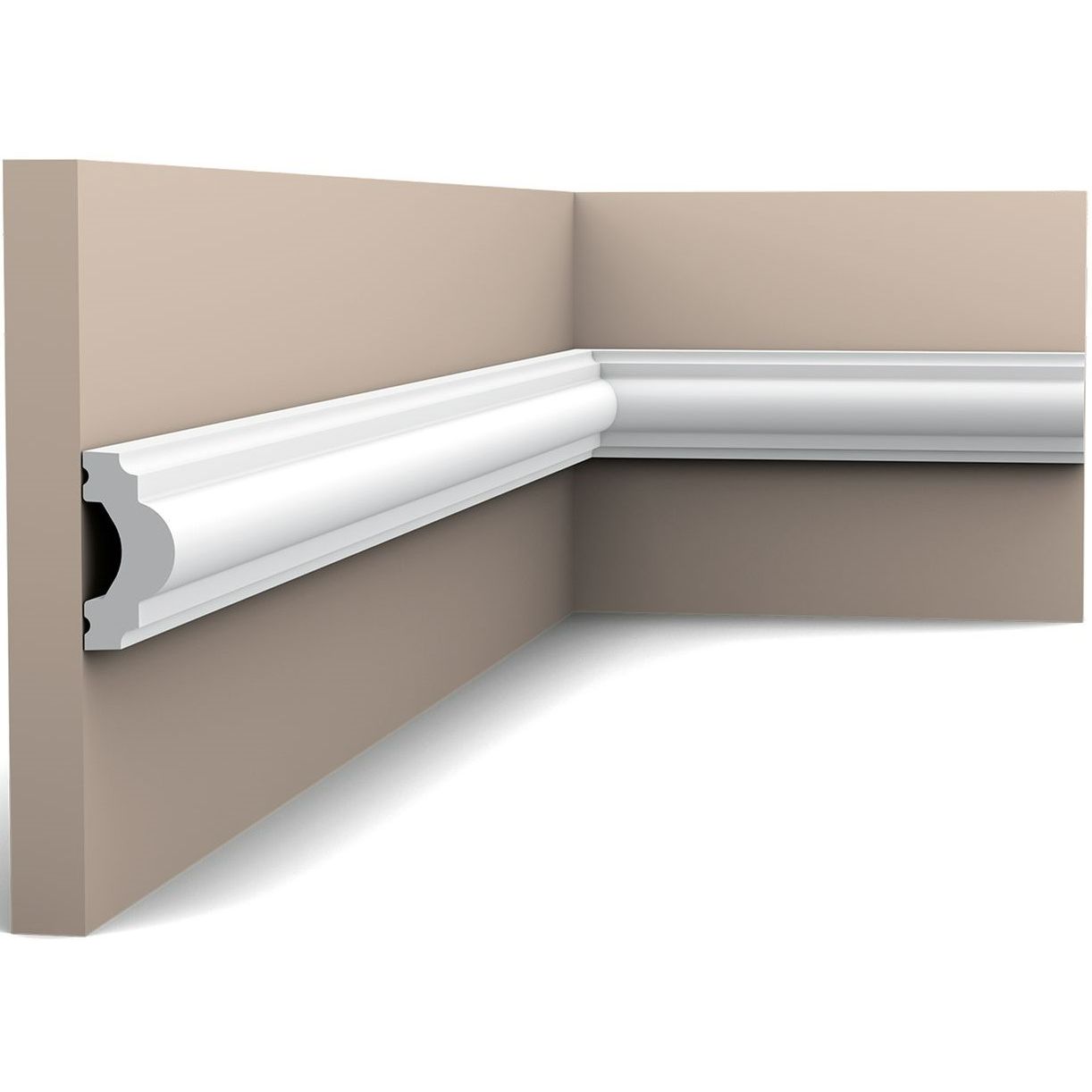 Seinälista Orac Decor PX120, 19x40x2000mm, polystyreeni, valkoinen