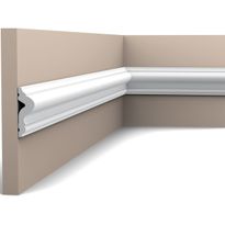 Seinälista Orac Decor PX175, 17x50x2000mm, polystyreeni, valkoinen