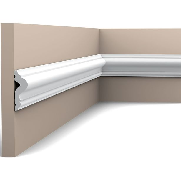 Seinälista Orac Decor PX175, 17x50x2000mm, polystyreeni, valkoinen