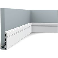 Jalkalista Orac Decor SX105, 13x108x2000mm, polystyreeni, valkoinen