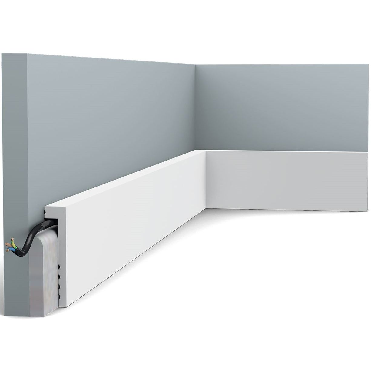 Peitejalkalista Orac Decor SX171, 22x100x2000mm, polystyreeni, valkoinen