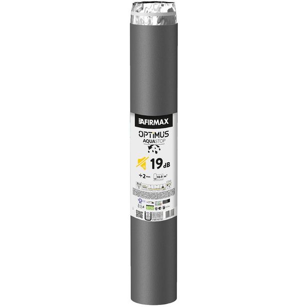 Lattian alusmateriaali Afirmax Optimus Aquastop, askeläänieriste, höyrynsulku