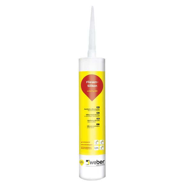 Silikoni Weber Fug 880 hopeanharmaa, 310ml