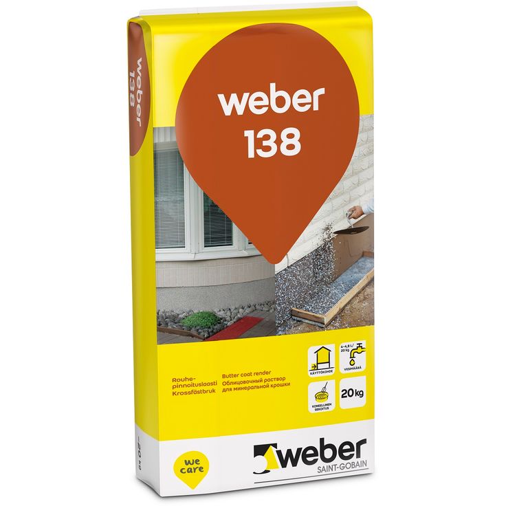 Rouhepinnoituslaasti Weber Vetonit 138 vaalea 20 kg