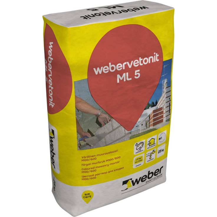 Muurauslaasti Weber Vetonit ML 5 Mutus 152 25 kg